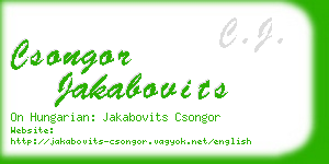 csongor jakabovits business card